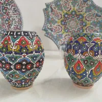 مینا کاری  لالجین  ۱۰تیکه|صنایع دستی و سایر لوازم تزئینی|تهران, فلاح|دیوار