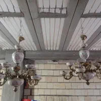 جفت لوستر5شاخه چینی برنز