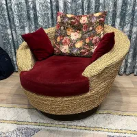 مبل حصیری چرخان