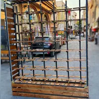 جاکفشی فلزوچوب پاف ویترین دکور|کتابخانه، شلف، قفسههای دیواری|تهران, نعمتآباد|دیوار