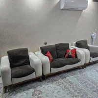 ست مبلمان هفت نفره به همراه جلو مبلی و میز عسلی|مبلمان خانگی و میز عسلی|جم, |دیوار