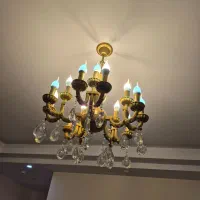 لوستر برنج آبکاری طلا و دیواری|لوستر و چراغ آویز|تهران, شهرآرا|دیوار