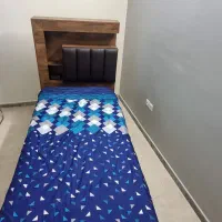 تخت خواب یک‌نفره مدرن (باکس دار و کتابخانه دار)