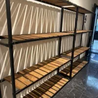 قفسه و رگال با پروفیل و چوب