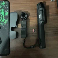 DJI Osmo Pocket 2+Extension Rod+SD128 c10  تمیز|دوربین عکاسی و فیلم‌برداری|اصفهان, شاه پسند|دیوار