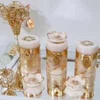 شمع سفیدباتزیینات زیبا|صنایع دستی و سایر لوازم تزئینی|مشهد, آزادشهر|دیوار