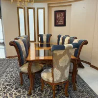 مبل سلطنتی ۸ نفره همراه با میز نهارخوری ۸ نفره