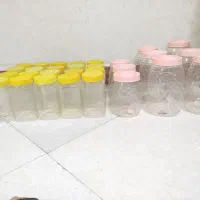 تعداد زیادی بانکه پلاستیکی جا حبوباتی
