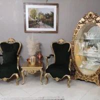 مبلمان هفت نفره ورق طلا|مبلمان خانگی و میز عسلی|مشهد, ارمغان|دیوار