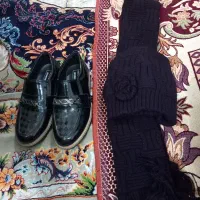 کفش پسرانه سایز ۳۲ مجلسی نو و شال وکلاه دخترانه نو|کفش و لباس بچه|مشهد, امیر آباد|دیوار
