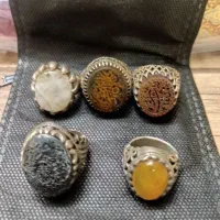 انگشتر عقیق و حدید و در نجف