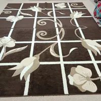 دو عدد فرش ماشینی با طرح گل