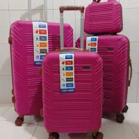 چمدان شرکتی آستر کرم مشکی نوار شکلاتی با کاور آک|کیف، کفش، کمربند|تهران, مظاهری|دیوار