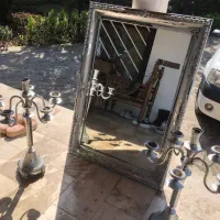 آینه شمعدون و ساعت