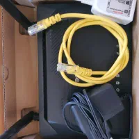 مودم Dlink با اسپلیتر و کابل لن اضافه