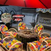 میز آتشدان مدل مستطیل قطر ۱×۲ با چوب ترمو|مبلمان خانگی و میز عسلی|چهارباغ, |دیوار