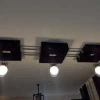 لوستر بالای اوپن آشپزخانه همراه رقص نور و کنترل