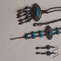 نیم ست قدیمی فیروزه زیبا و جذاب|بدلیجات|کرج, حیدرآباد|دیوار