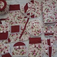 دوخت سرویس دمکنی|سفره، حوله، دستمال آشپزخانه|نیشابور, شهرک قدس|دیوار