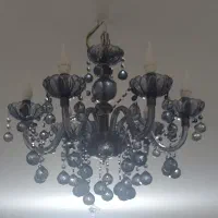 لوستر کریستالی رنگ دودی|لوستر و چراغ آویز|تهران, کوهک|دیوار