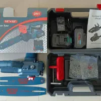 اره شارژی باس دارای دو ساطور دارای دو باطری