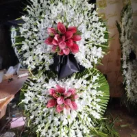 تاج گل ترحیم و تبریک در بازار گل بهشت زهرا|گل و گیاه طبیعی|آفتاب, |دیوار