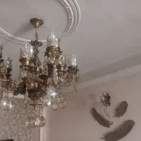 لوستر برنجی به همراه دیوارکوب