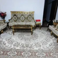 مبل ۹ نفره همراه با جلو مبلی سالم بدون عیب|مبلمان خانگی و میز عسلی|میاندوآب, |دیوار