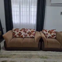 مبلمان هفت یا چهار نفره همراه با عسلی