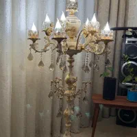 لوستر ۱۱ لاله کنار سالنی ایستاده|لوستر و چراغ آویز|اهواز, گیت بوستان|دیوار