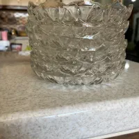 یک دست بشقاب میوه خوری بلور اصفهان قدیمی