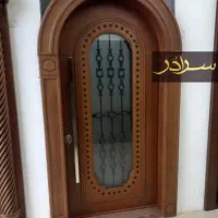 درب ضدسرقت چوب سکوریت نرده استیل کد M007