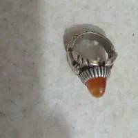 انگشتر نقره دست ساز عقیق دوپوست