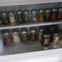 جا حبوبات شیشه ای جا ادویه