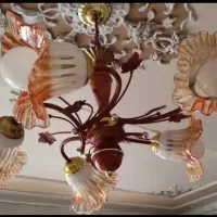 تعداد دو دستگاه لوستر 5شعله زیبا