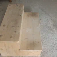 پله چوبی اماده