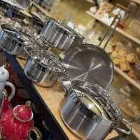 سرویس قابلمه استیل ۹ پارچه کورکماز آکبند|ظروف پخت‌وپز|تهران, شوش|دیوار