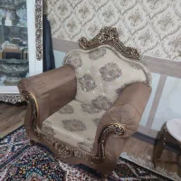 سلام دوسرویس مبل 7نفره نو بدون زدگی باگنجه چوب