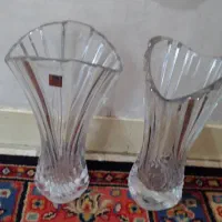 دو گلدان کریستال