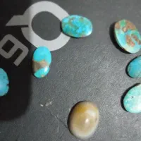 فیروزه اصل نیشابور و باباقوری و عقیق تراش نخورده