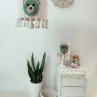 آباژور و لوستر اتاق کودک مکرومه