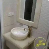روشویی سنگی با آینه