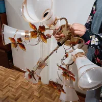 لوستر برنجی ۵ شاخه با طرح پروانه