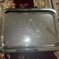 سه عدد سینی استیل ست|ظروف سرو و پذیرایی|لنجان, |دیوار