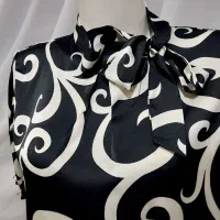 شومیز طرحدار سفید مشکی|لباس|مشهد, عبادی|دیوار