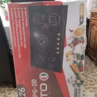 گاز ۵شعله شیشه ای مشکی