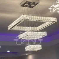 لوستر مدرن  LEDکریستالی|لوستر و چراغ آویز|اردبیل, |دیوار
