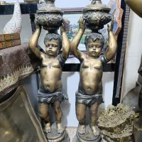 جفت چراغ آنتیک و قدیمی|کلکسیون اشیاء عتیقه|شهریار, شهریار|دیوار