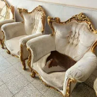 مبل ۹ نفره استیل راحتی منبت|مبلمان خانگی و میز عسلی|کاشان, درب اصفهان|دیوار