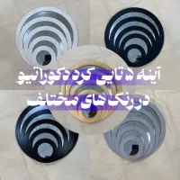 آینه گرد ۵ تایی ساده شلف پی وی سی